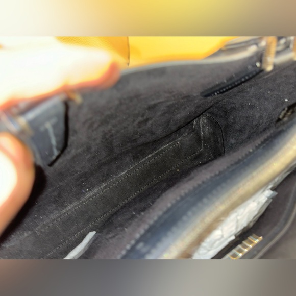 Michael Kors Collection shoulder bag satchel suede/leather black/tan - Picture 9 of 14